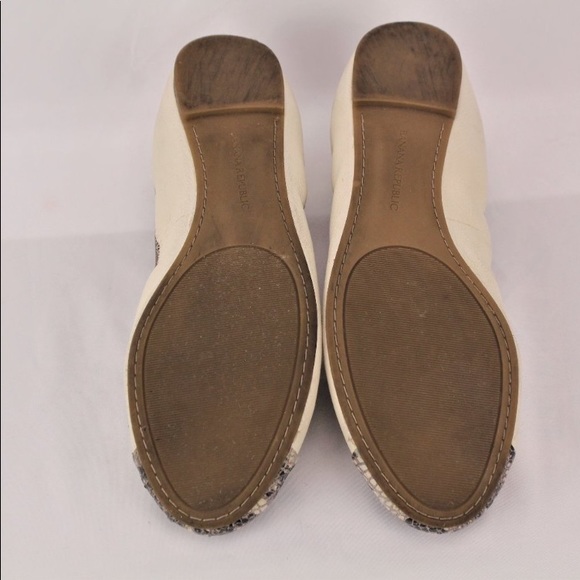Banana Republic Leather Snake Print To cap ballerina slippers flats 7.5 - Picture 4 of 4